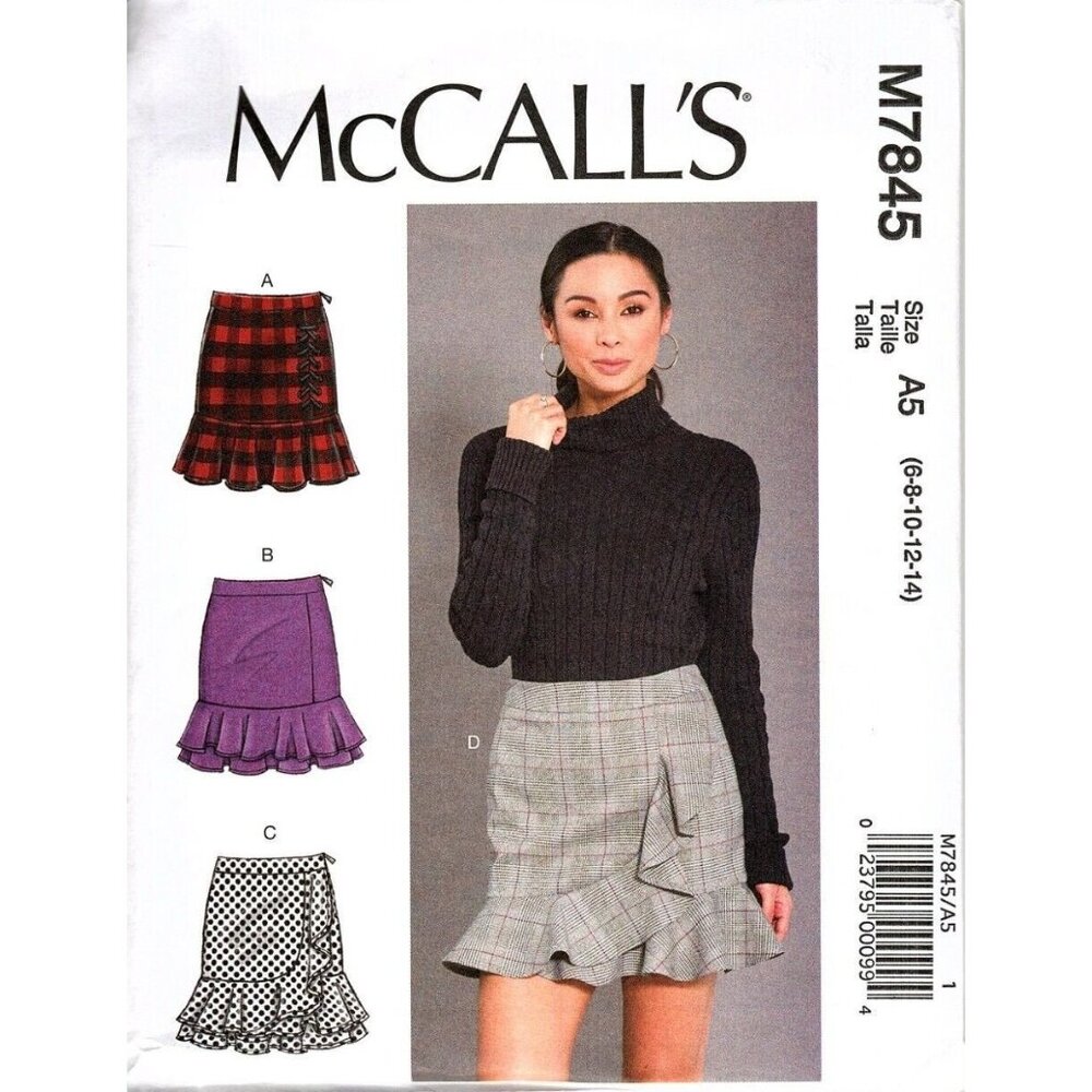 McCall's M7845 Misses 6 to 14 Ruffled Skirts Uncut Sewing Pattern New